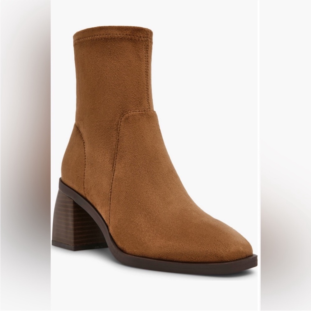 Anne Klein Astrid Boot in Chestnut Microsuede